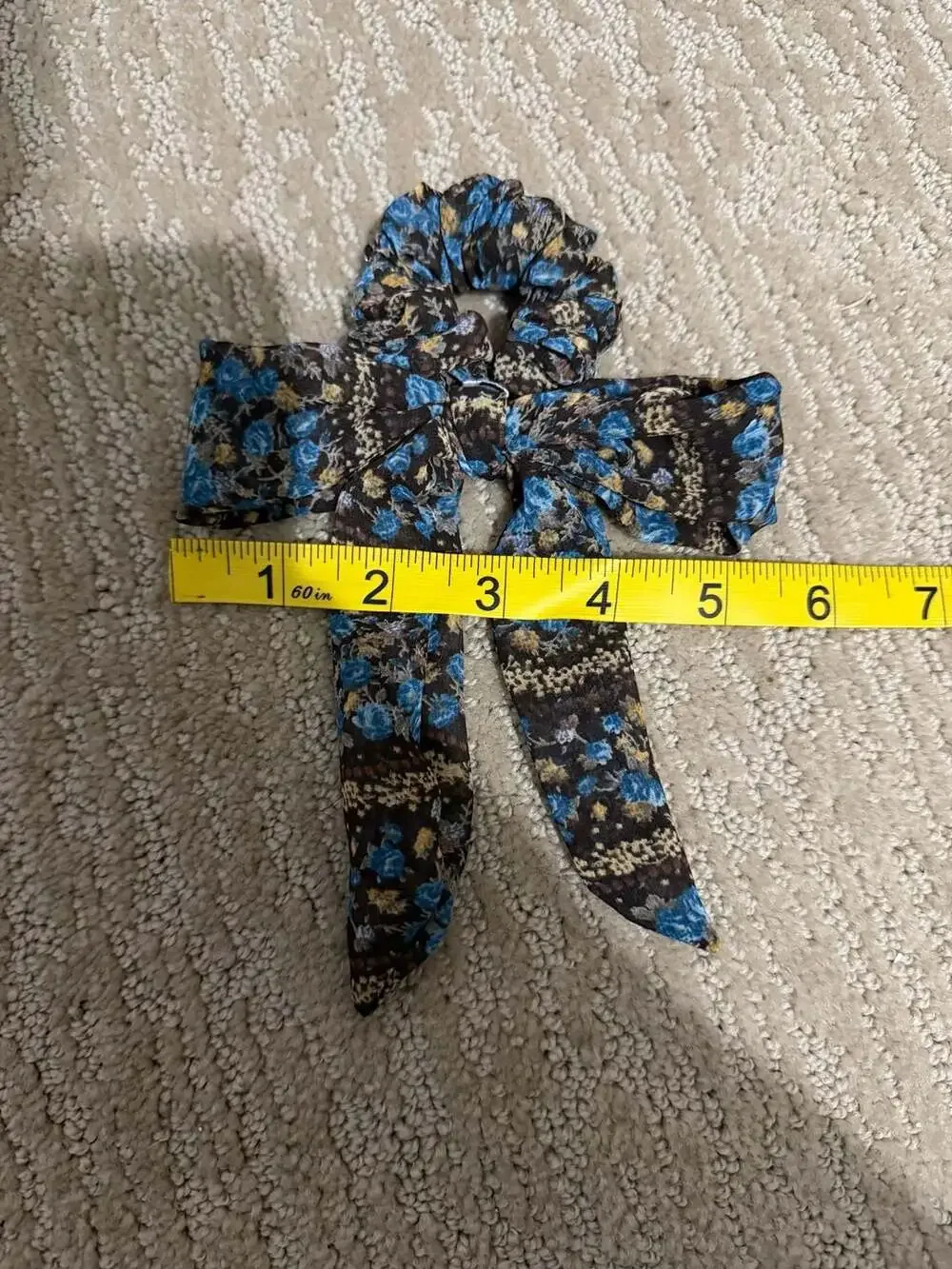 KAXI Floral Print Bow Scrunchie